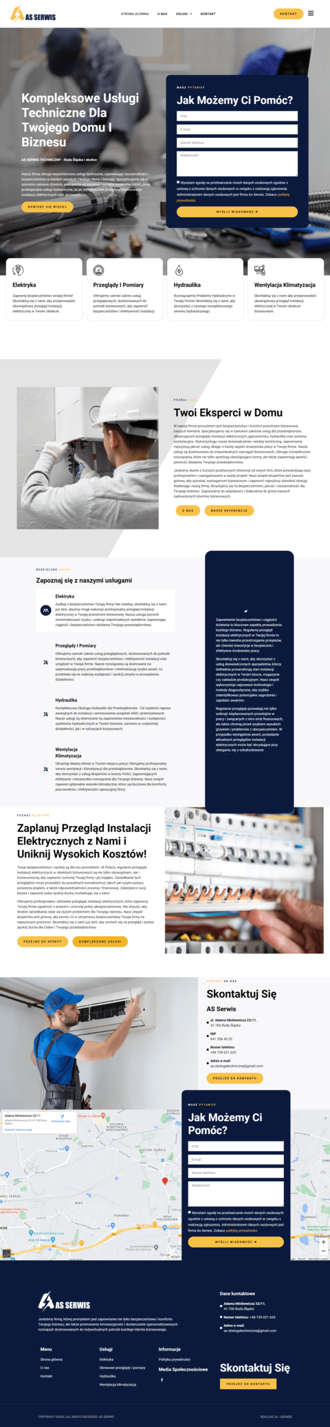 strona internetowa AS Serwis